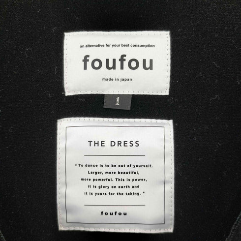 フーフー FOUFOU no-sleeve velour one piece レディース JPN:1