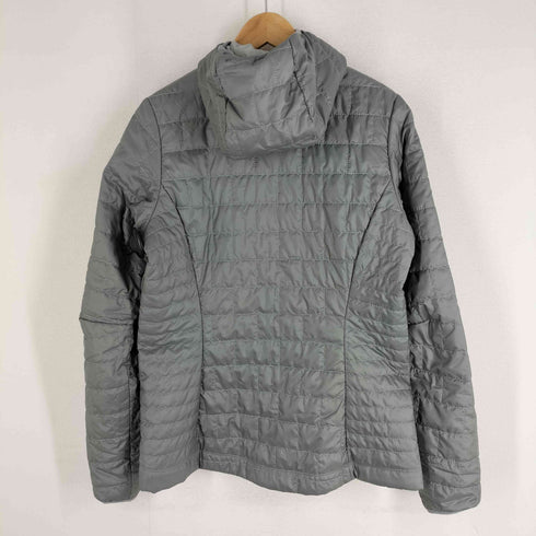 パタゴニア patagonia 16年製 Nano Puff Hoodie ナノパフフーディ 中綿 裾ドローコード グレー レディース JPN:M