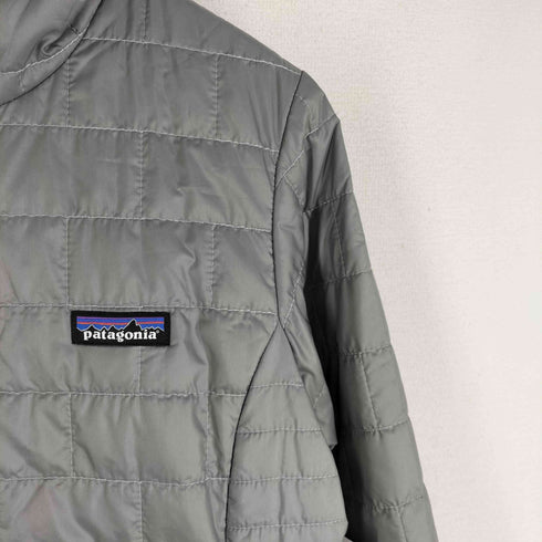 パタゴニア patagonia 16年製 Nano Puff Hoodie ナノパフフーディ 中綿 裾ドローコード グレー レディース JPN:M