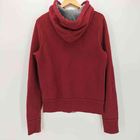 アバクロンビーアンドフィッチ Abercrombie & Fitch ダメージ加工 NY刺繍 フルジップ パーカー フーディー メンズ JPN:S