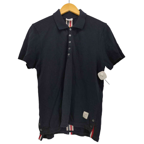 トムブラウン THOM BROWNE コットンピケ センターバック ストライプ リラックス フィット ポロ メンズ JPN:3