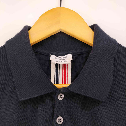 トムブラウン THOM BROWNE コットンピケ センターバック ストライプ リラックス フィット ポロ メンズ JPN:3