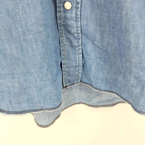 ラングラー Wrangler デニム刺繍シャツ インディゴ メンズ JPN:S