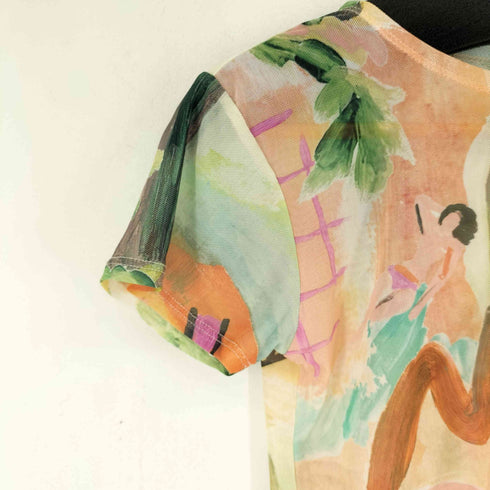 スライ SLY SOUTH GARDEN SHEER MINI Tシャツ レディース FREE