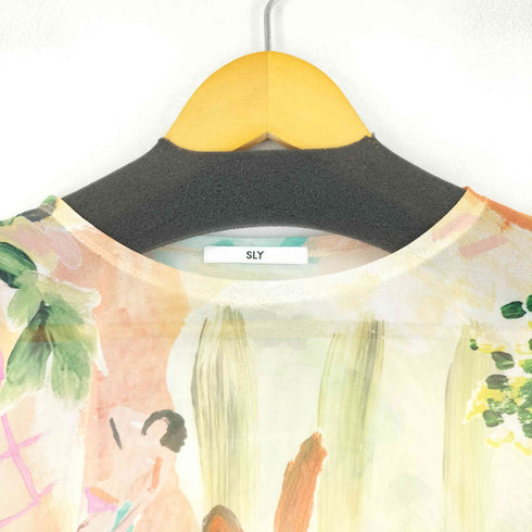 スライ SLY SOUTH GARDEN SHEER MINI Tシャツ レディース FREE