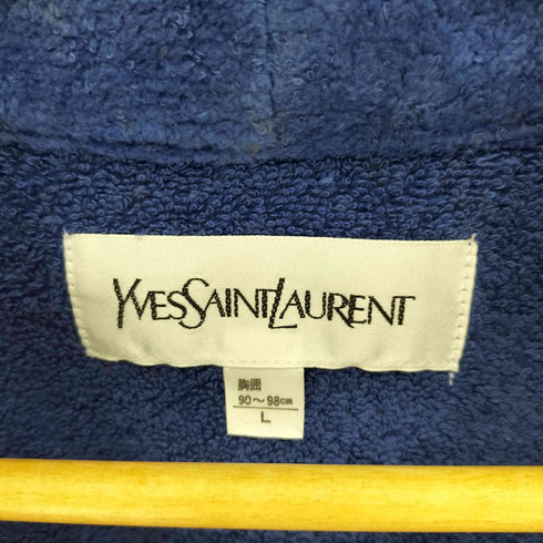 イヴサンローラン Yves Saint Laurent 90S YSL 刺繍 パイル ガウン コート メンズ import:L