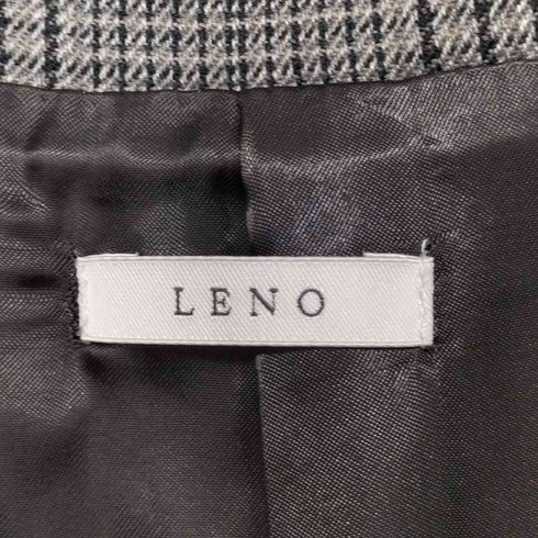 レノ LENO ウールチェックステンカラーコート メンズ JPN:3
