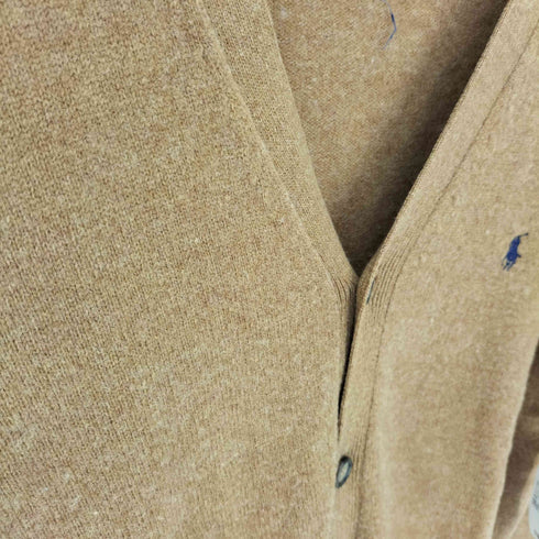 ポロバイラルフローレン Polo by RALPH LAUREN ポニー 刺繍 LAMBS WOOL ダブルポケット ウール カーディガン メンズ import:L