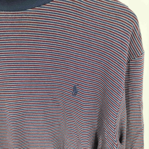 ポロゴルフラルフローレン POLO GOLF RALPH LAUREN ポニー 刺繍 タートルネック ボーダー L/S Tシャツ メンズ import:L