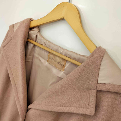 ハニーミーハニー Honey mi Honey fursleeve hoodcoat ファースリーブウールコート レディース FREE