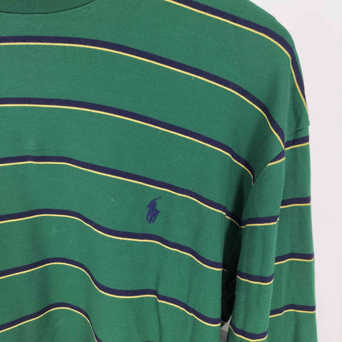 ポロゴルフラルフローレン POLO GOLF RALPH LAUREN ポニー 刺繍 タートルネック ボーダー L/S Tシャツ メンズ import:L