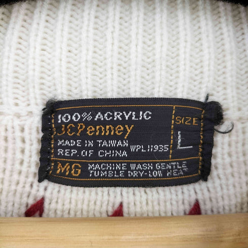 ジェーシーペニー JC Penney 台湾製 黒タグ ノルディック モックネックアクリルニット メンズ import:L