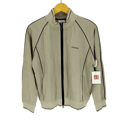 カルバンクライン CALVIN KLEIN 90-00S ロゴ 刺繍 パイピング ライン スウェット トラックジャケット ジャージ メンズ import:L