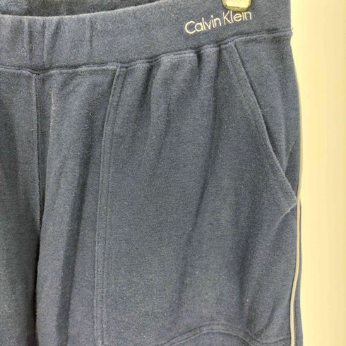 カルバンクライン CALVIN KLEIN 90-00S 白タグ ウエスト ロゴ 刺繍 ベイカーポケット サイド パイピング スウェット パンツ メンズ L