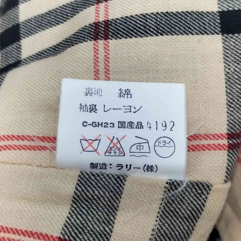裏地ノヴァチェック ステンカラーコート レディース
