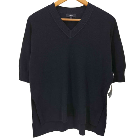 セオリー theory スリット Vネック プルオーバー S/S ニット レディース JPN:S