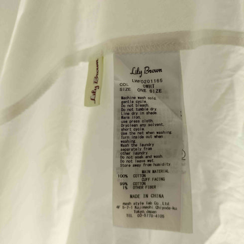 リリーブラウン Lily Brown 20SS ピンタックボリュームワンピース レディース ONE SIZE