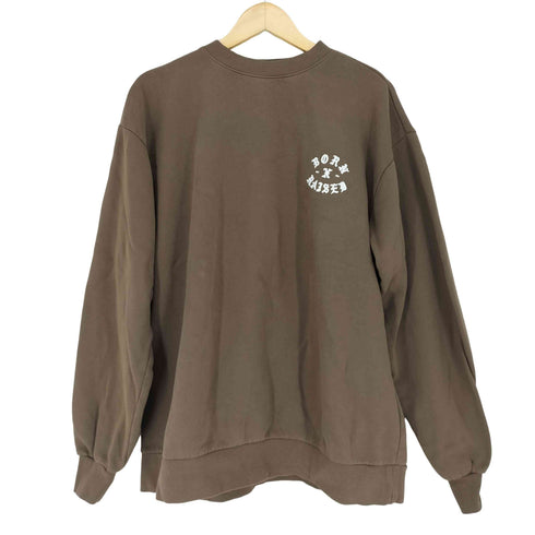 ボーンアンドレイズド BORN X RAISED 両面刺繍クルーネックスウェット メンズ JPN:L