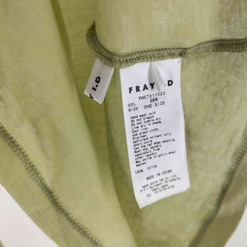 フレイアイディー FRAY I.D 21SS コットンシアーカットソー レディース ONE SIZE