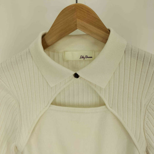 リリーブラウン Lily Brown 21AW フロントオープンポロニット レディース ONE SIZE