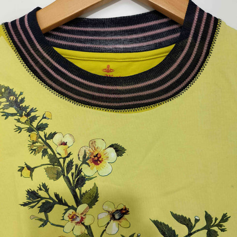 ヴィヴィアンウエストウッドレッドレーベル Vivienne Westwood RED LABEL 花柄 前面プリント リブ切替 ロングスリーブTシャツ カットソー ロンT レディース 2