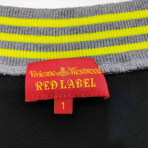ヴィヴィアンウエストウッドレッドレーベル Vivienne Westwood RED LABEL オーブロゴ Y2K リブ切替 ショートスリーブTシャツ カットソー レディース JPN:1