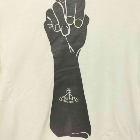 ヴィヴィアンウエストウッドレッドレーベル Vivienne Westwood RED LABEL 拳 オーブロゴ パンク Y2K クルーネック ロングスリーブTシャツ カットソー ロンT レディース JPN:2