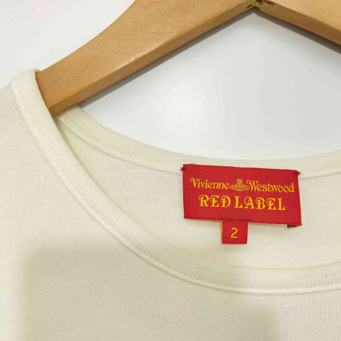 ヴィヴィアンウエストウッドレッドレーベル Vivienne Westwood RED LABEL 拳 オーブロゴ パンク Y2K クルーネック ロングスリーブTシャツ カットソー ロンT レディース JPN:2