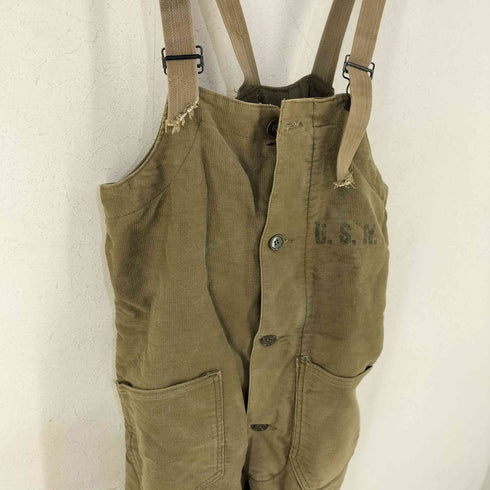 ユーエスネイビー U.S.NAVY 40s DEPARTMENT N-1 CONTRACT NXsx 72577 デッキパンツ オーバーオール メンズ SMALL
