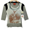ヴィヴィアンウエストウッドレッドレーベル Vivienne Westwood RED LABEL 鹿 ペンキ加工 Y2K 7分袖 Uネックカットソー ロングスリーブTシャツ ロンT レディース JPN:1
