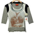 ヴィヴィアンウエストウッドレッドレーベル Vivienne Westwood RED LABEL 鹿 ペンキ加工 Y2K 7分袖 Uネックカットソー ロングスリーブTシャツ ロンT レディース JPN:1