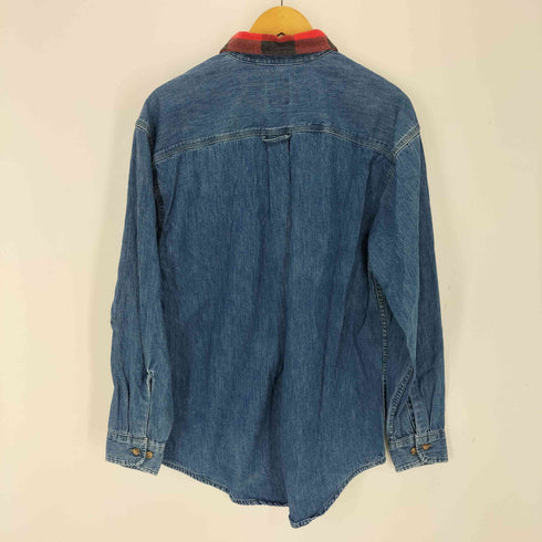ギャップ Gap USA製 OLD GAP チェック襟 デニムシャツ メンズ import:M