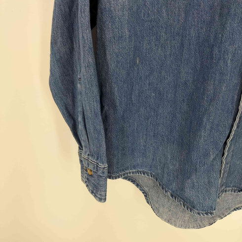 ギャップ Gap USA製 OLD GAP チェック襟 デニムシャツ メンズ import:M