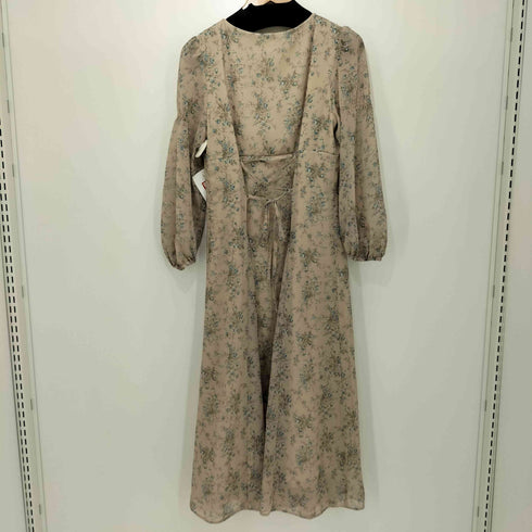 ウィルセレクション WILLSELECTION 花柄 レースアップ マキシワンピース レディース import:M