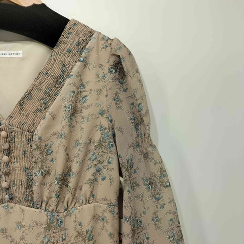 ウィルセレクション WILLSELECTION 花柄 レースアップ マキシワンピース レディース import:M