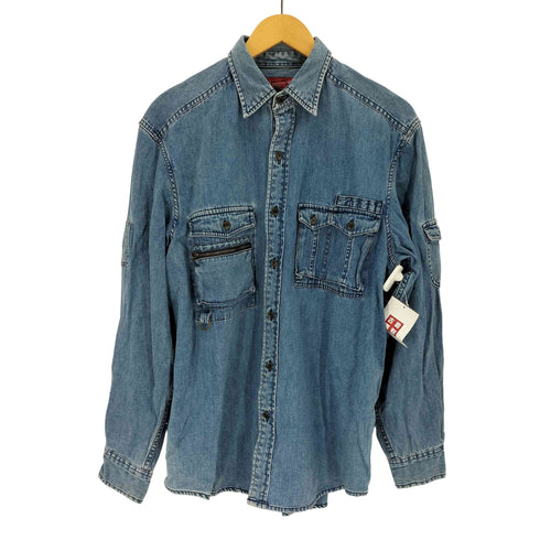 バナナリパブリック BANANA REPUBLIC 赤タグ ポケットデザインギミック デニムシャツ メンズ import:S