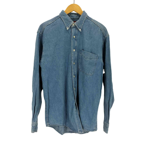 バナナリパブリック BANANA REPUBLIC USA製 赤タグ ボタンダウン デニムシャツ メンズ import:M