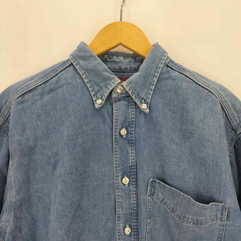 バナナリパブリック BANANA REPUBLIC USA製 赤タグ ボタンダウン デニムシャツ メンズ import:M