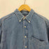 バナナリパブリック BANANA REPUBLIC USA製 赤タグ ボタンダウン デニムシャツ メンズ import:M