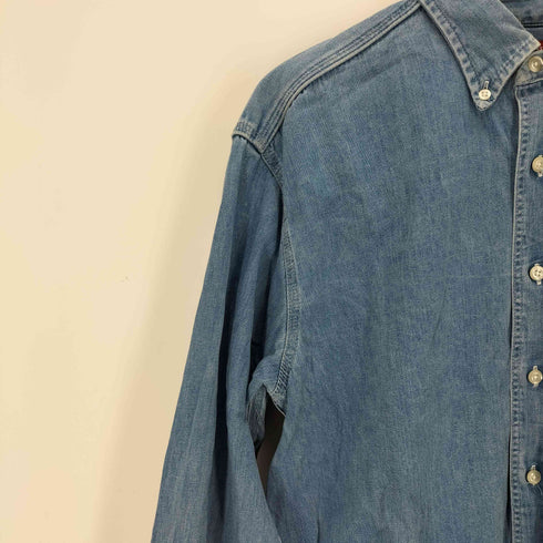 バナナリパブリック BANANA REPUBLIC USA製 赤タグ ボタンダウン デニムシャツ メンズ import:M