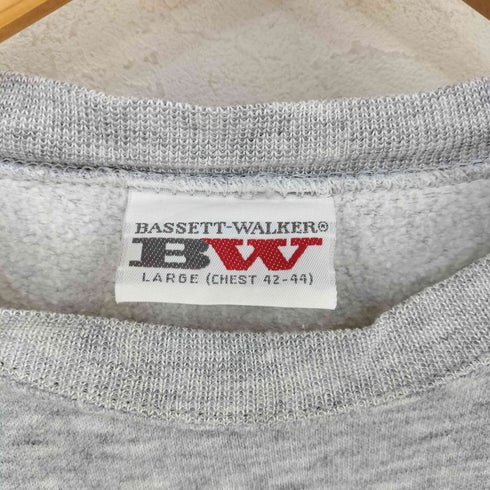 bassett walker USA製 染み込み 鹿プリント ラグランスウェット メンズ import:L