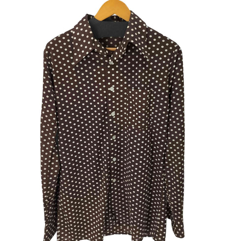 CAREER CLUB 70S USA製 ドットシャツ 水玉 開襟シャツ メンズ import:L