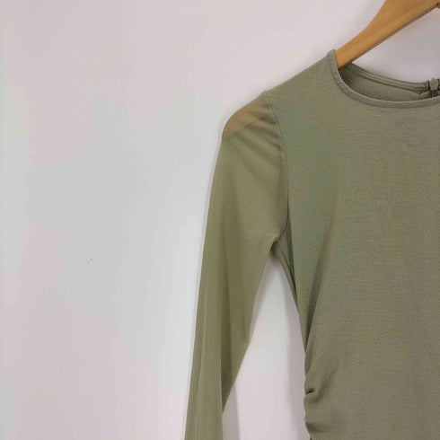 ザラ ZARA ドレープディテール入りミディ丈ワンピース レディース import:XS