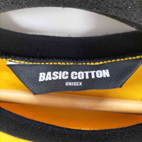 BASIC COTTON ワンポイント プリントL/Sラグランカットソー 韓国 ストリート レディース FREE
