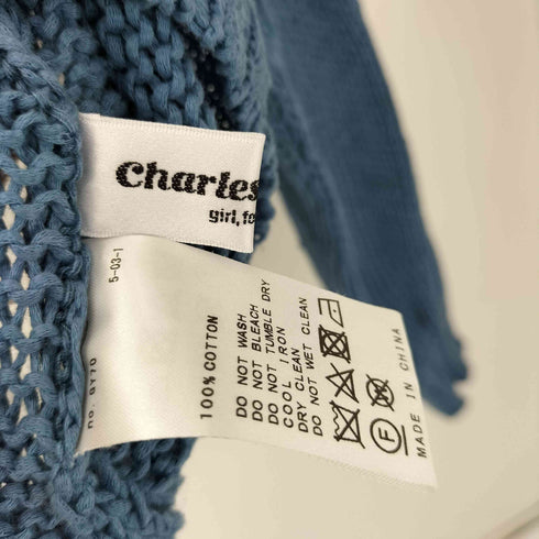 シャルルシャトン charles chaton シェルボタン コットンカーディガン レディース