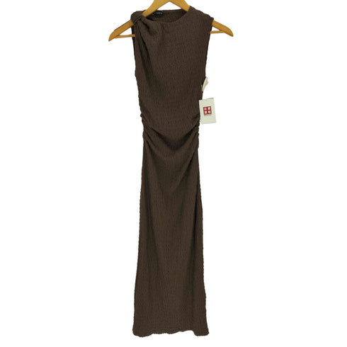 ザラ ZARA ノットテクスチャロングワンピース レディース import:S