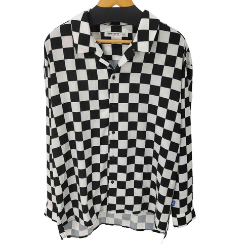 ナインナッツバイニッシー NINE NUTS by nissy L/Sオープンカラーチェックシャツ ボックス チェッカーフラッグ メンズ