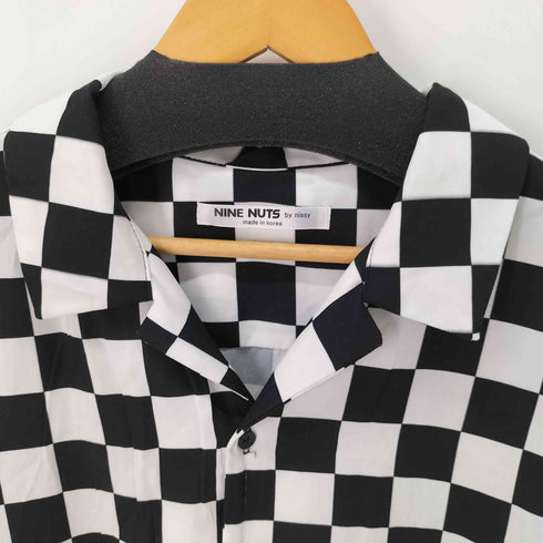 ナインナッツバイニッシー NINE NUTS by nissy L/Sオープンカラーチェックシャツ ボックス チェッカーフラッグ メンズ