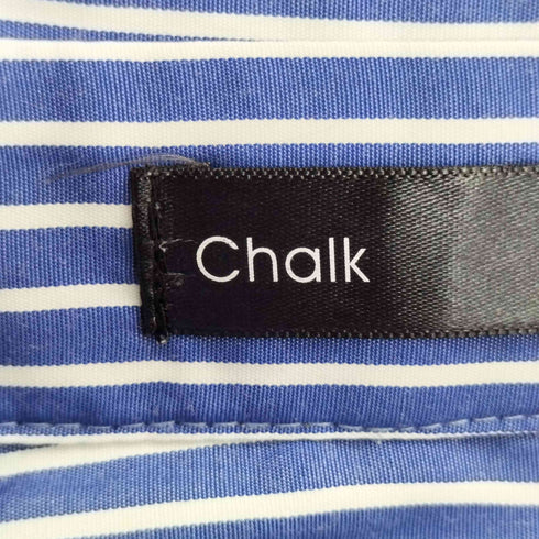 Chalk 裾レイヤード ストライプシャツ メンズ