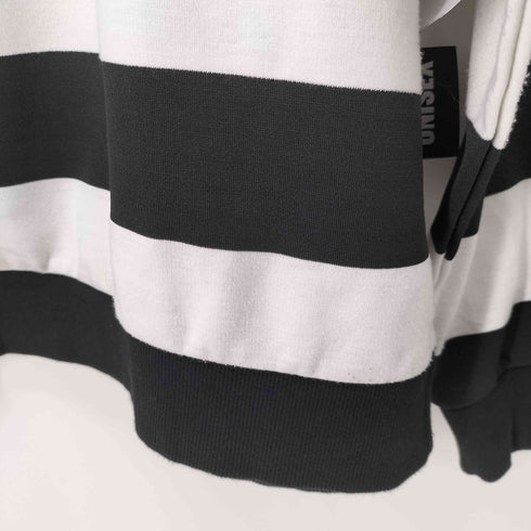 BASIC COTTON ロゴ刺繍L/Sボーダーカットソー 韓国 ストリート レディース FREE